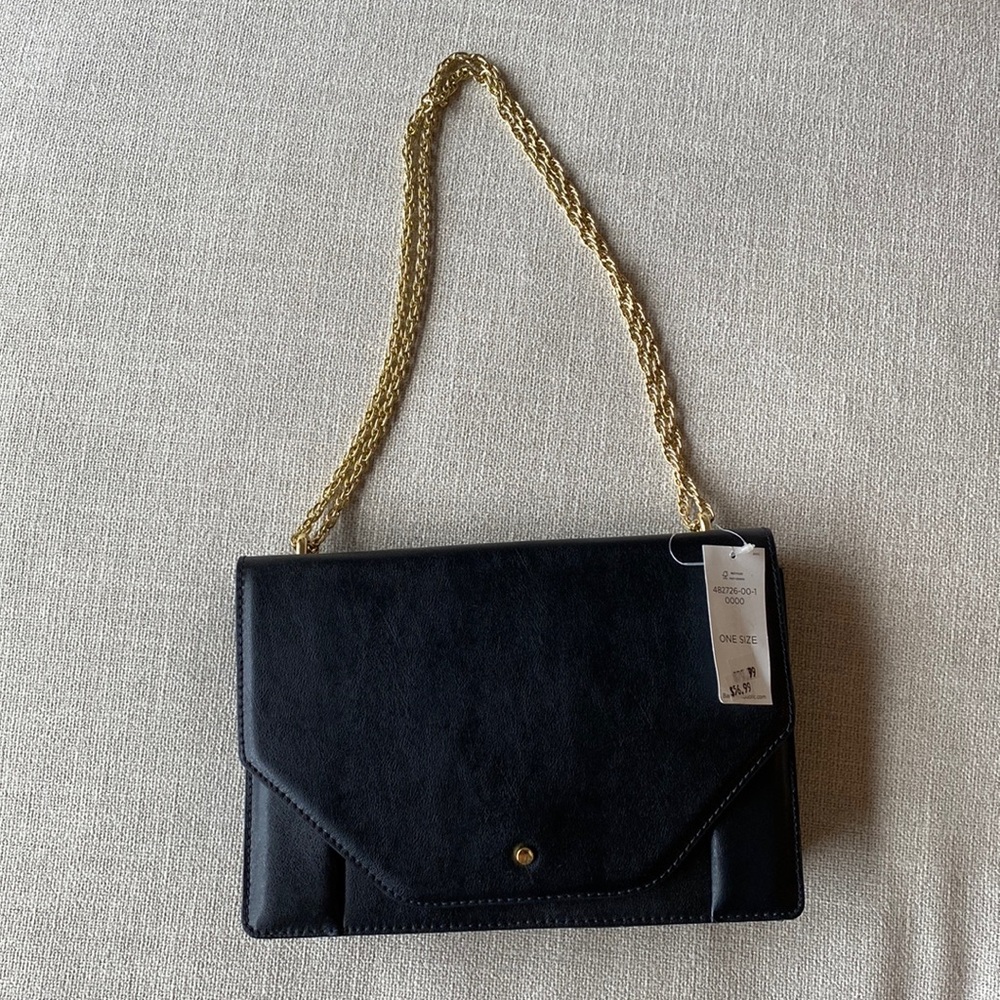 Banana Republic leather black handbag. New with tags